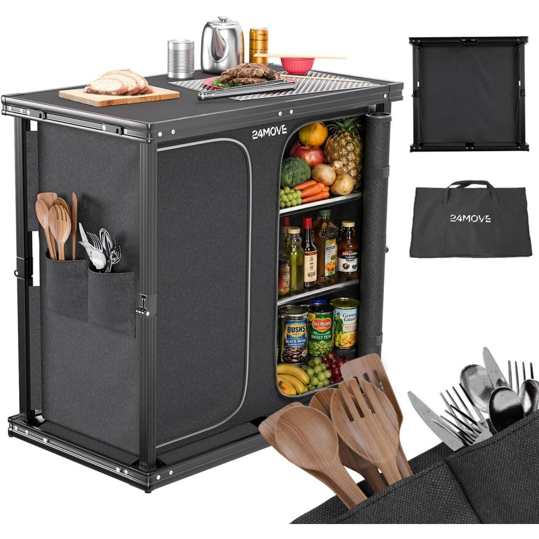 Campingkueche Faltbare Outdoor Kueche Arbeitsplatte MDF Einlegeboeden