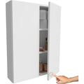 Badezimmerschrank haengend mit Push-to-Open-Fronten Weiss 78x60x17 Waschmaschinenschrank badezimmerschraenke