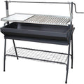 El Zorro 71764 - Grill mit Grillplatte und Aufzug Schwarz 80 x 50 x 115 cm