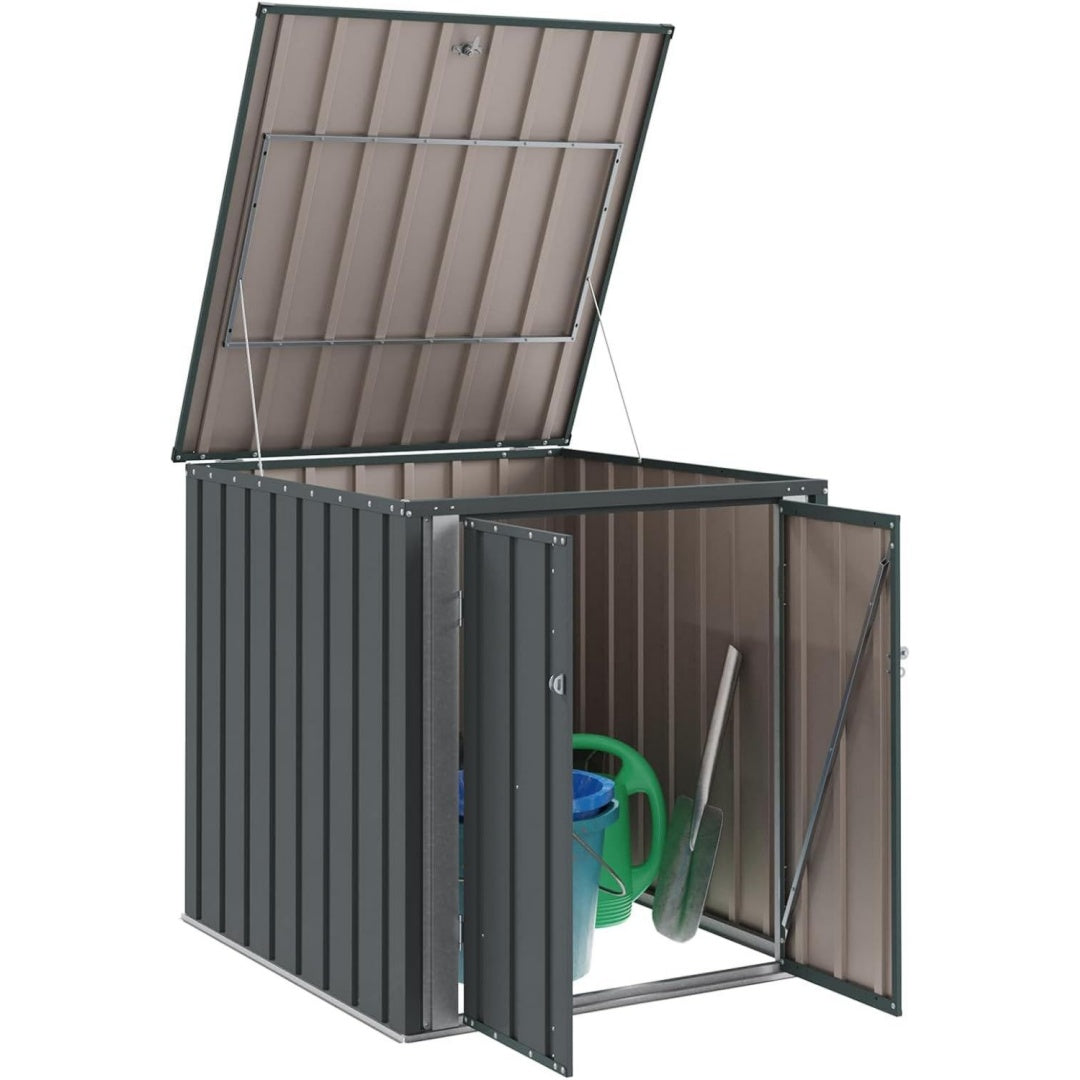 Gartenlagerbox 101 Schwarz 101,5 x 107 x 100 cm Stahl