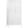 Kleiderschrank Garderobenschrank Dielenschrank Schlafzimmerschrank Stahlschrank Lagerschrank Mehrzweckschrank Schrank Stahl Weiss 90x50x180cm