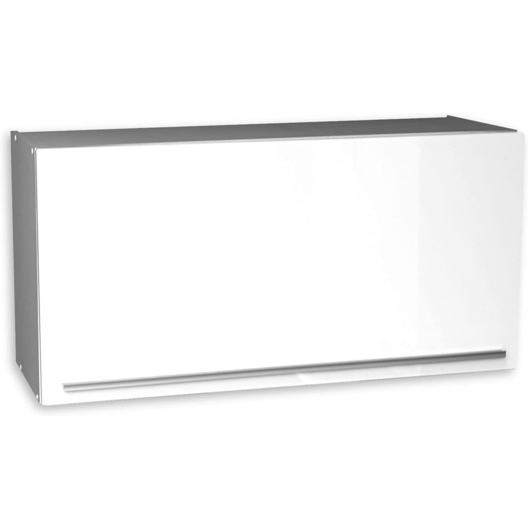 Haengeschrank Kueche mit Klapptuer in - Geraeumiger Kuechenschrank mit viel Stauraum - Weiss 100 x 50 x 34,6 cm 6 cm (B/H/T) Schrank Wandschrank fuer