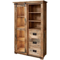 Vitrine Mango Railway #126 (BxTxH)83kgIndustrialmontiertvollmassivMASSIVMOEBEL24.DE natur lackiert 100x45x175