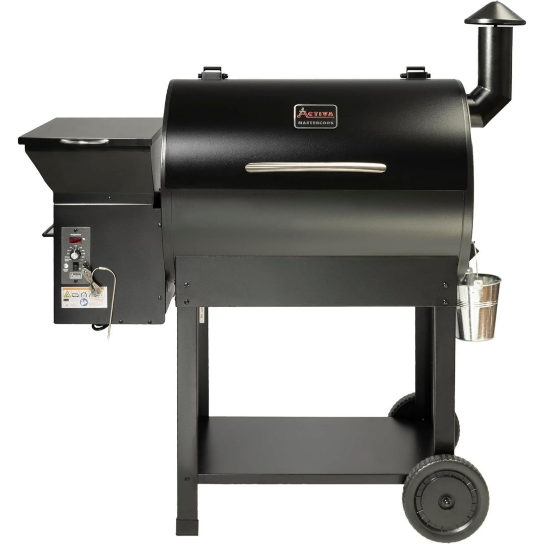 Smoker Grill El Paso I Pellet Smoker mit automatischer Pelletzufuehrung Thermometer I -Grill fuer BBQ Raeuchern edelstahl