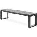 Di volio Gartenbank Pisa Aluminium Holzoptik 3-Sitzer wetterfest fuer Garten 160 cm breit rostfrei UV-bestaendig