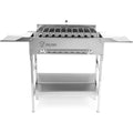 Grilltisch mit elektrischem Spiessdreher und Grillrost Grill mit Drehspiess Aufsatz 9 Spiessen Grillrost und Motor mit Netzstecker und USB Mangal