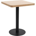 Bistrotisch fuer 2 Personen Bartisch Bartresen Stehtisch Esstisch Tisch Tresentisch Kuechentisch Partytisch MDF Rot hellbraun 60x60cm