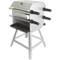 Mutzbratengrill I Premium Mangal Grill inkl. inkl. batteriebetriebem Motor Spiesse I Robuster Holzgrill fuer ein einzigartiges Grillerlebnis aus