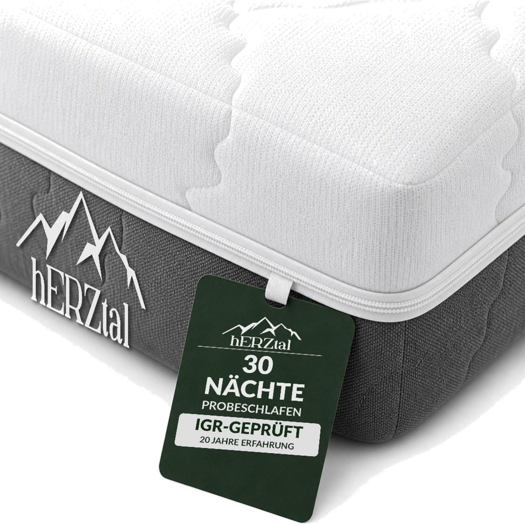 7-Zonen Kaltschaummatratze 21 cm Wendematratze H3/H4 Orthopaedische Komfortmatratze fuer Ruecken- Seitenschlaefer 200x200 cm