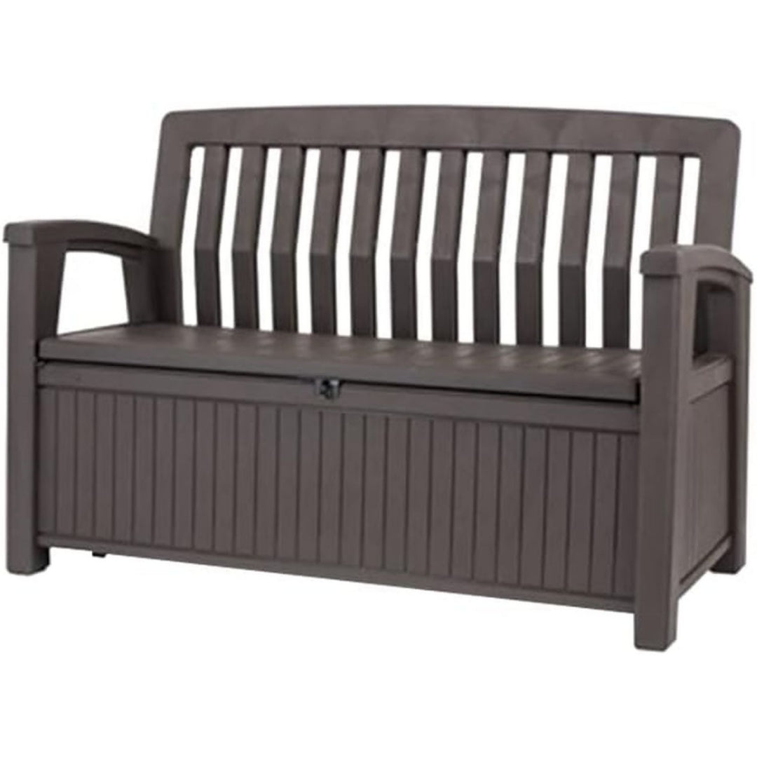 Kissenbox Braun 138,6 x 63,5 x 88 cm regenfest Gartenkissenbox Patio Bank